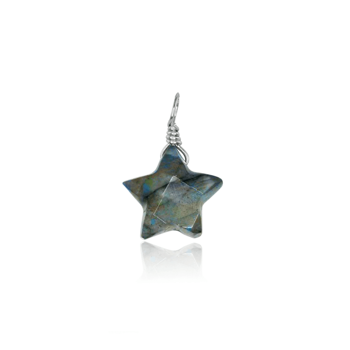 Natural Labradorite Crystal Star Pendant Necklace - Healing Stone Jewelry for Women - Perfect for Meditation, Energy Work & Spiritual Gifts