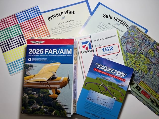 2025 ASA FAR AIM Pre-Tabbed Pilot Handbook - Complete Flight Training Guide with Visual Maneuvers, POH Tabs & Free Gifts | Student Pilot Essentials for Ground School & Flight Lessons