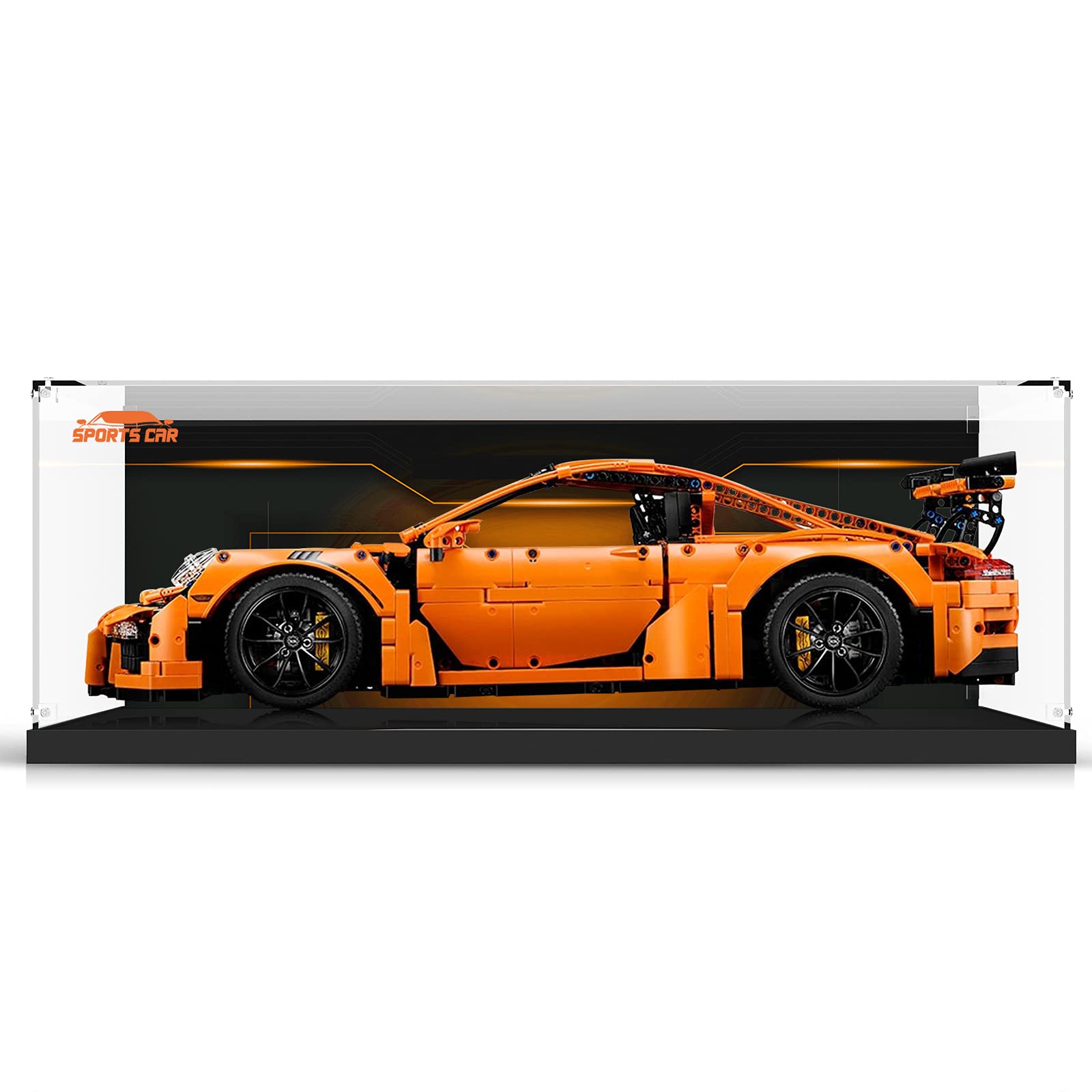 **Acrylic Display Case for Lego Technic Porsche 911 GT3 RS 42056 - Dustproof Clear Showcase Box for Car Building Blocks Model Set (Model Not Included) - Perfect for Home, Office & Collector's Display**