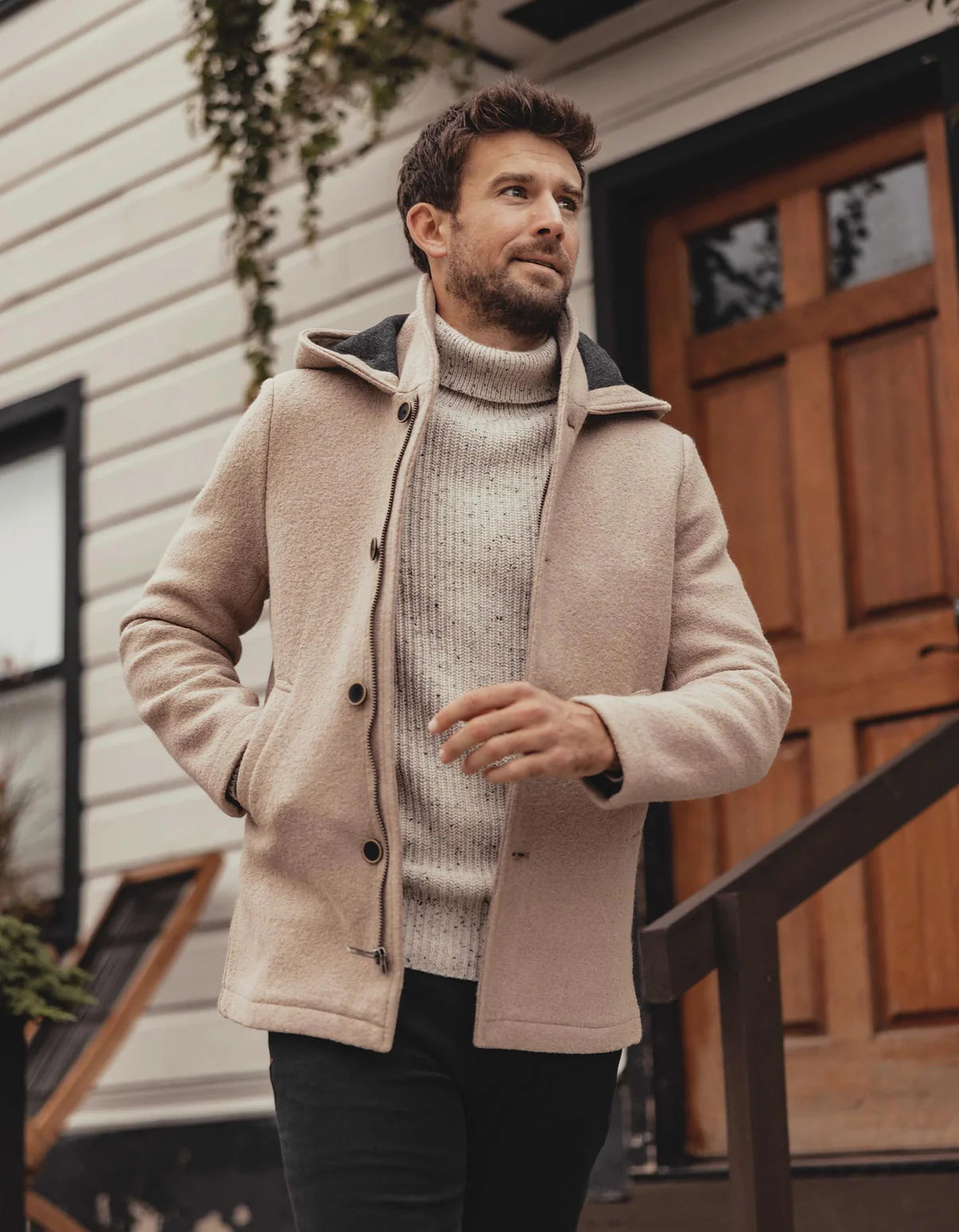 Balboa City Peacoat - Classic Wool Blend Winter Coat for Men & Women | Warm & Stylish Outerwear for Urban Commuting, Office & Casual Wear