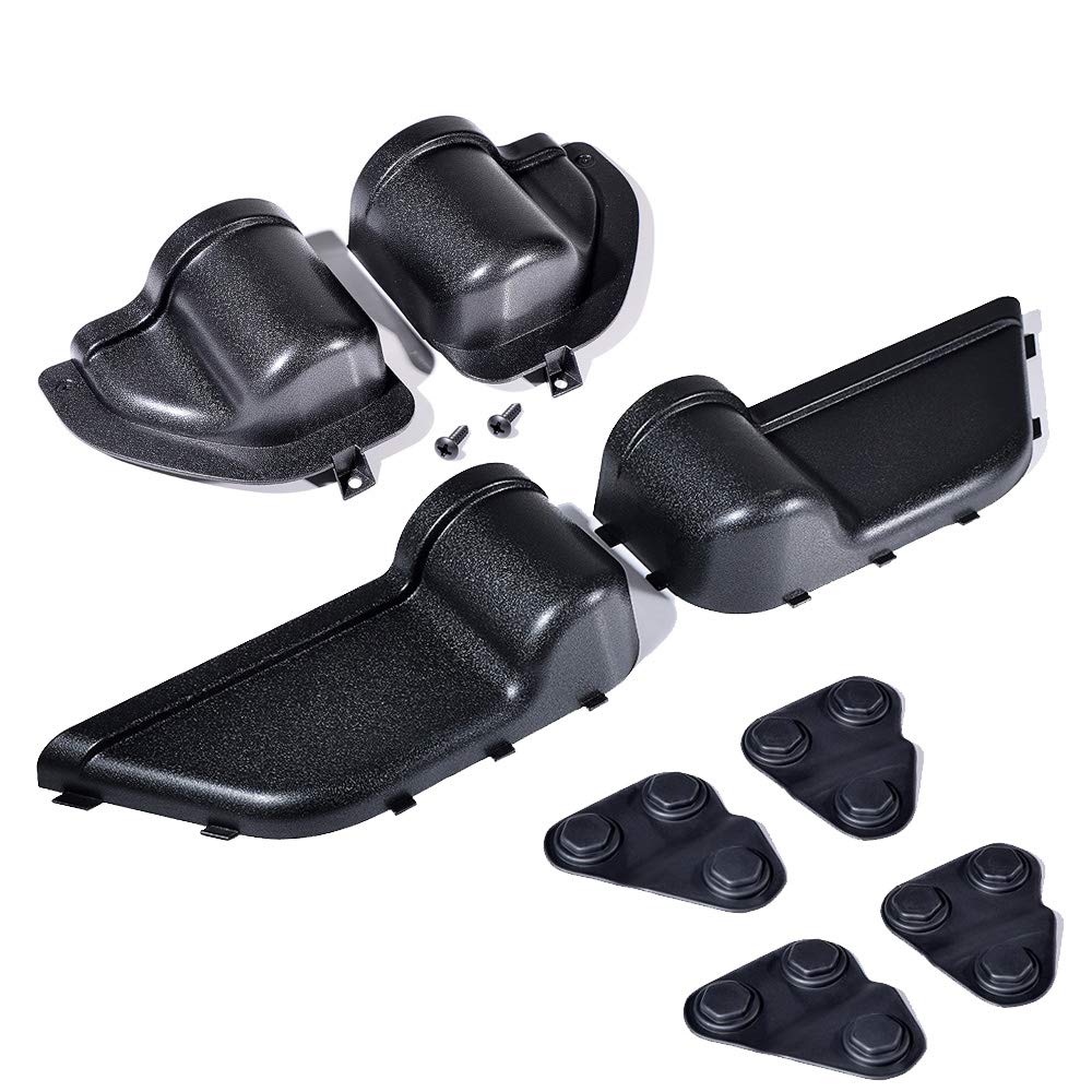 AstraDepot Front & Rear Door Storage Cup Holder + Door Screw Protector Cover Trim Kit for 2018-2022 Jeep Wrangler JL/JLU | Extra Side Storage & Bolt Hide Solution | Perfect for Off-Road Adventures & Car Organization