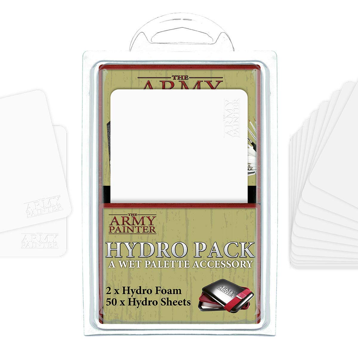 The Army Painter Wet Palette & Hydro Pack Mega Brush Set - Professional Miniature Painting Kit with Storage for Brushes & Complete Refill Pack - Perfect for Warhammer, D&D, and Tabletop Gaming