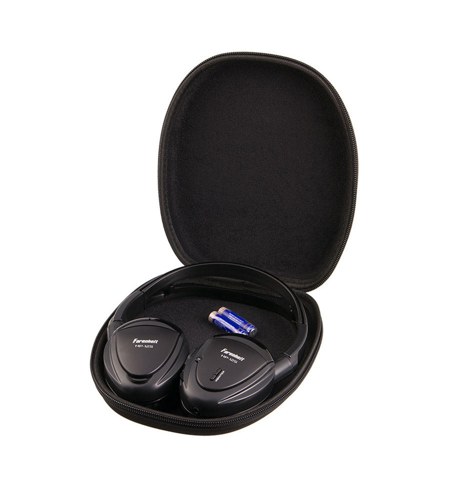 Power Acoustik HP 12S Dual Channel IR Wireless Foldable Headphones with Noise Cancelling - Perfect for Travel, Gaming & Office Use