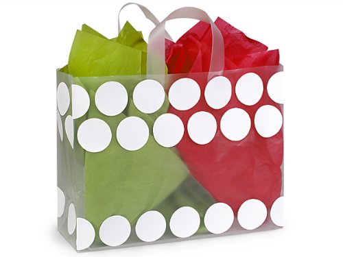 VOGUE Hip Dots Plastic Bags Bulk - 3 Mil Heavy Duty 16x6x12 Inches (250 Pack) - Perfect for Retail, Storage & Organization