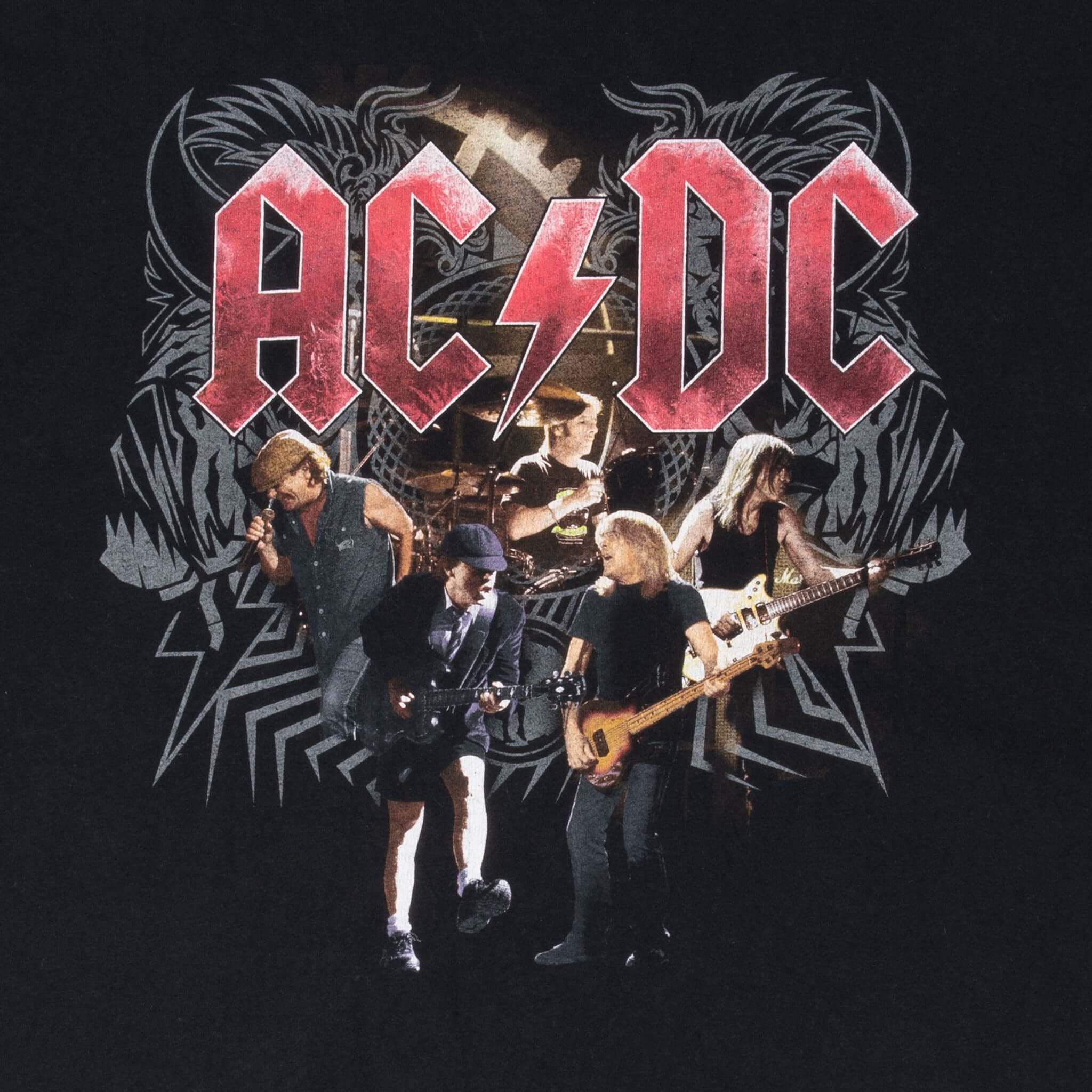 Vintage ACDC Black Ice Tour 2008-2009 T-Shirt XL - Classic Rock Band Merchandise for Concerts & Casual Wear