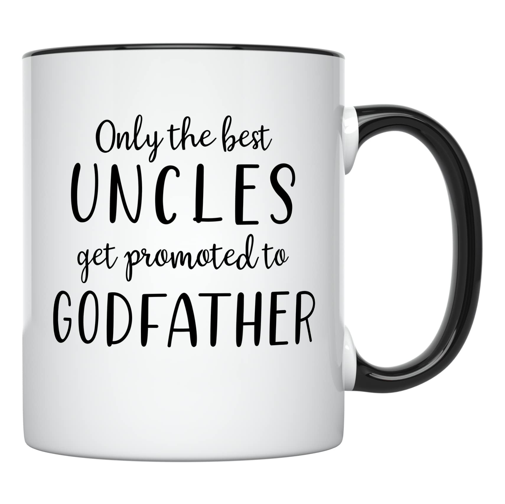 Funny Will You Be My Godparents Proposal Mugs - 11oz Ceramic Cup for Godfather/Godmother - Perfect Godchild Gift, Baptism Proposal & Father's Day Present - Ideal for Coffee, Tea & Hot Drinks (Black Handle)