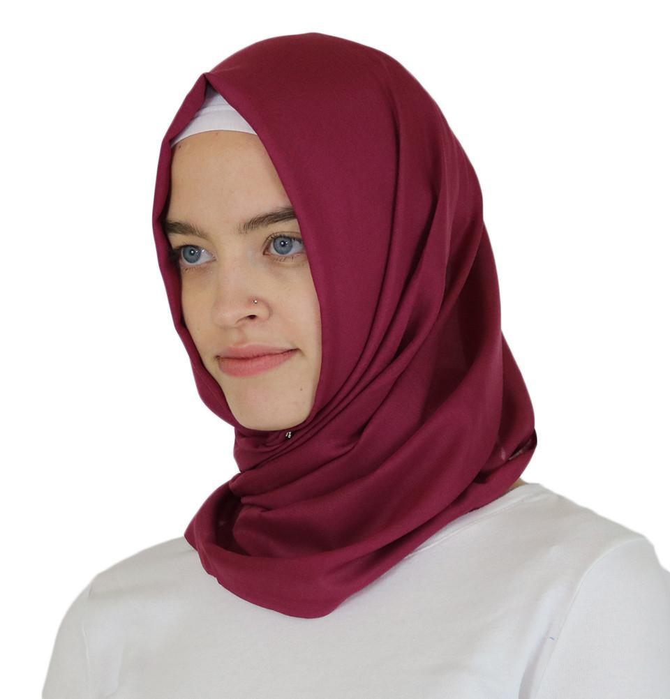 Aker Ince Premium Muslim Hijab Shawl Scarf - Soft Chiffon Wrap #340 Magenta for Women, Prayer, Modest Fashion & Everyday Wear
