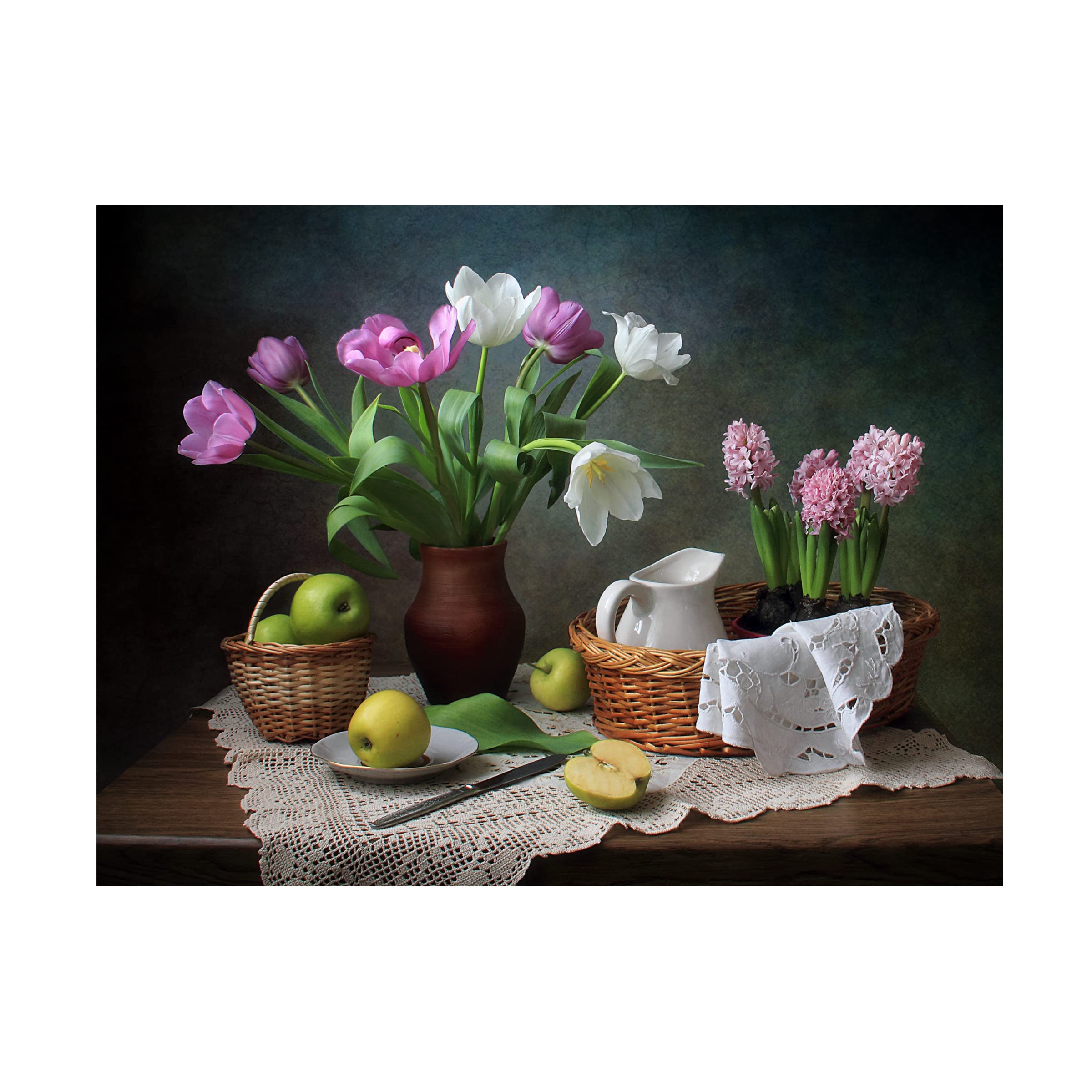 Trademark Fine Art 'Pink And White Still' Canvas Wall Art by Tatyana Skorokhod - Modern Home Decor for Living Room, Bedroom & Office