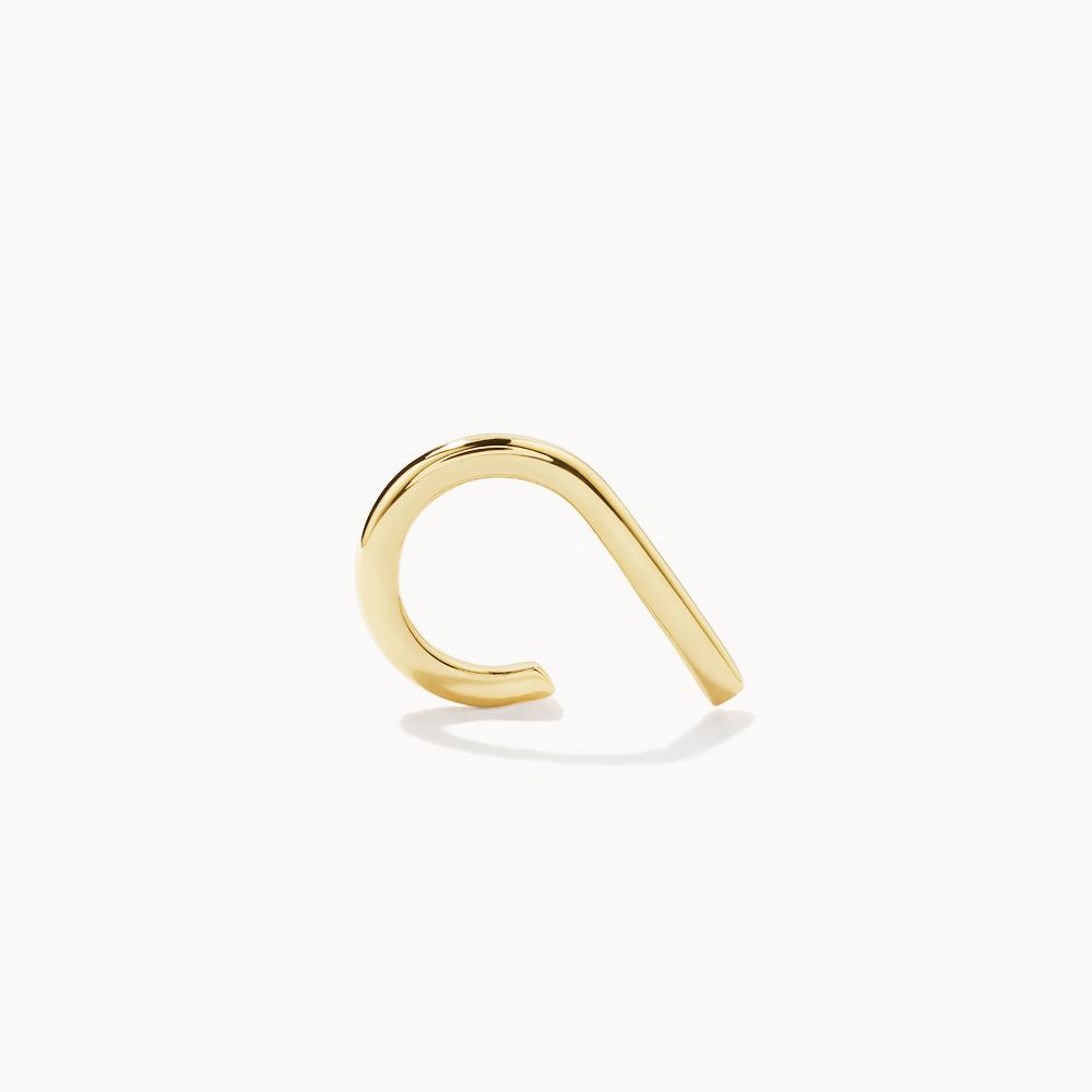 10k Gold Plain Bar Single Ear Cuff - Minimalist Ear Cuff Jewelry for Women - Perfect for Everyday Wear, Parties & Special Occasions