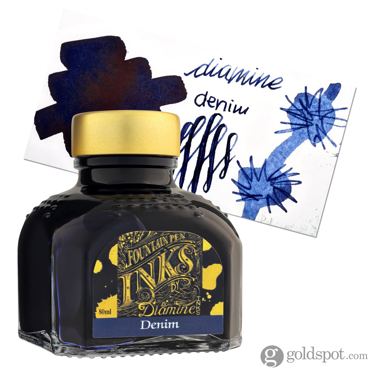 Premium Diamine Classic Bottled Ink - Denim Blue (50ml) for Fountain Pens | Ideal for Calligraphy, Journaling & Artistic Writing