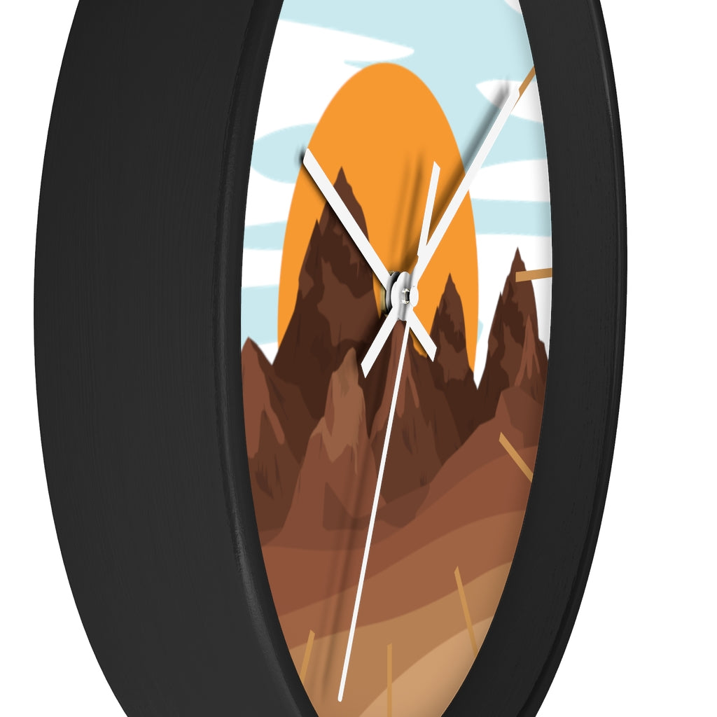 Sunrise Mountain Wall Clock - Large Modern Silent Non-Ticking Battery Operated Wall Decor for Living Room, Bedroom, Office - Perfect for Home, Office & Gift Giving