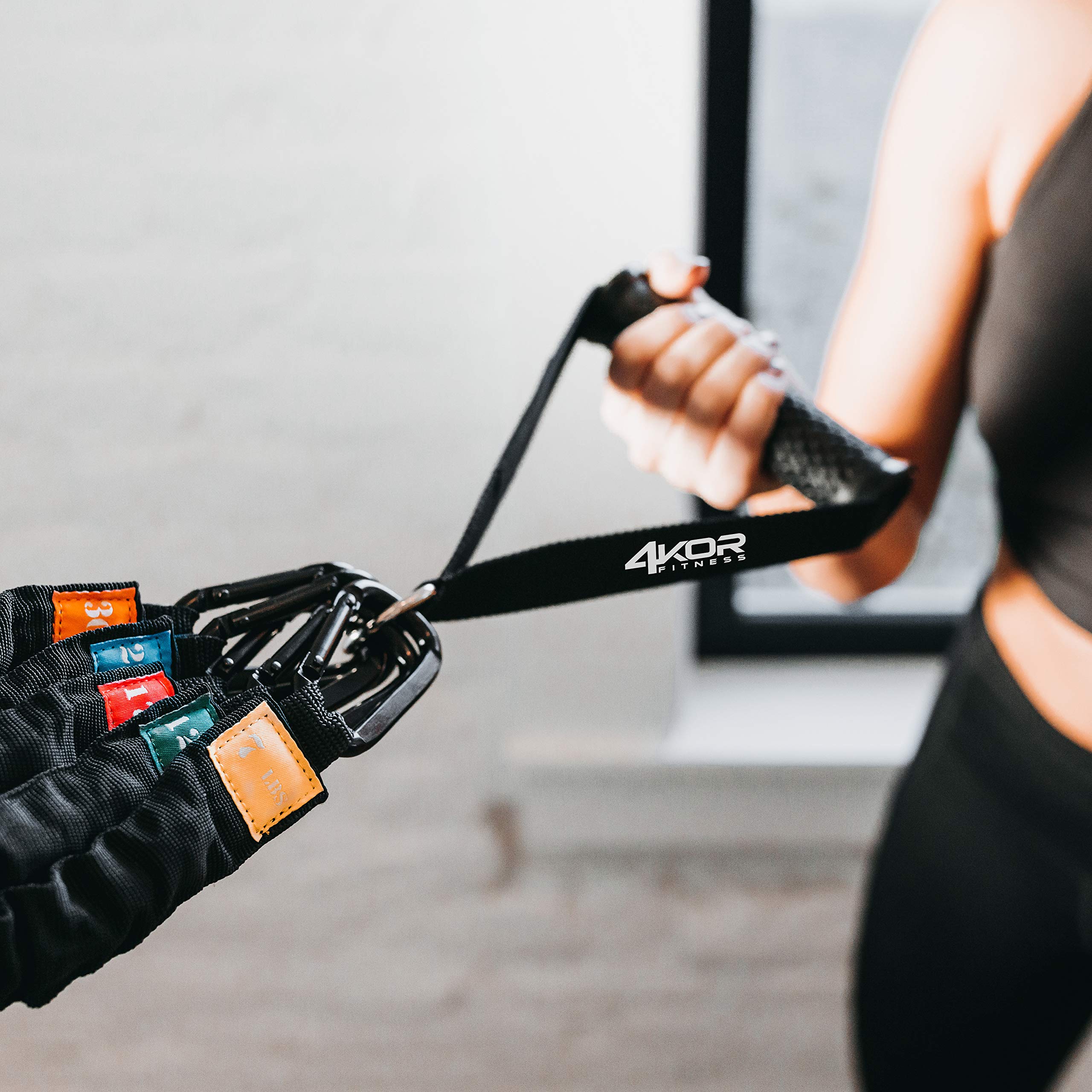 4KOR Fitness Heavy Duty Exercise Handles with Rubber Grip - Universal Cable Machine & Resistance Band Attachments for Strength Training (Set of 2) - Perfect for Home Gym, CrossFit, and Functional Workouts