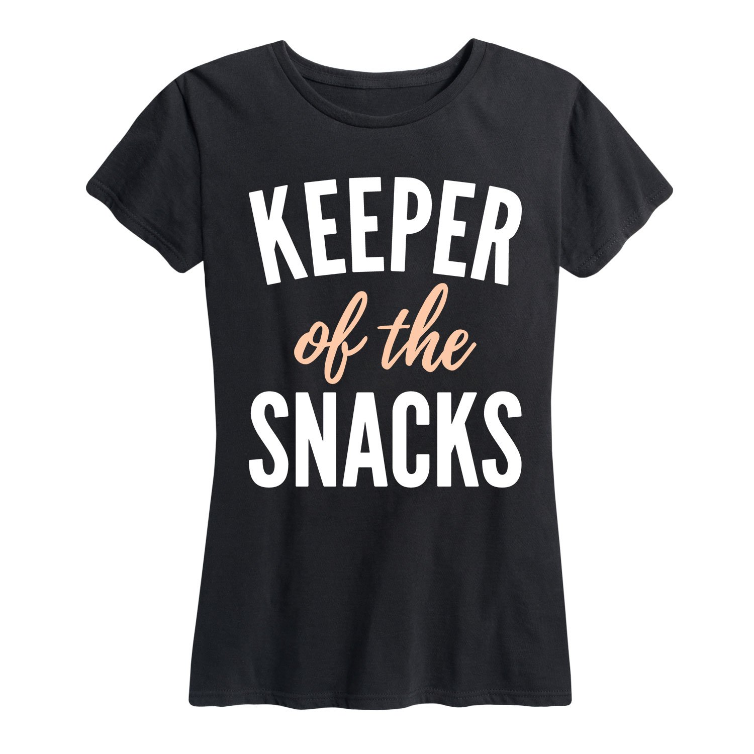 Keeper of The Snacks Women's Graphic T-Shirt - Funny Short Sleeve Cotton Tee for Women - Perfect for Casual Wear, Outings & Gifts