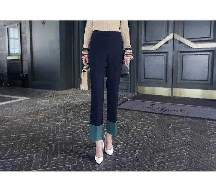 Stylish Women's Patchwork Business Pantsuit - Professional Office Wear for Women - Perfect for Work, Interviews & Formal Events