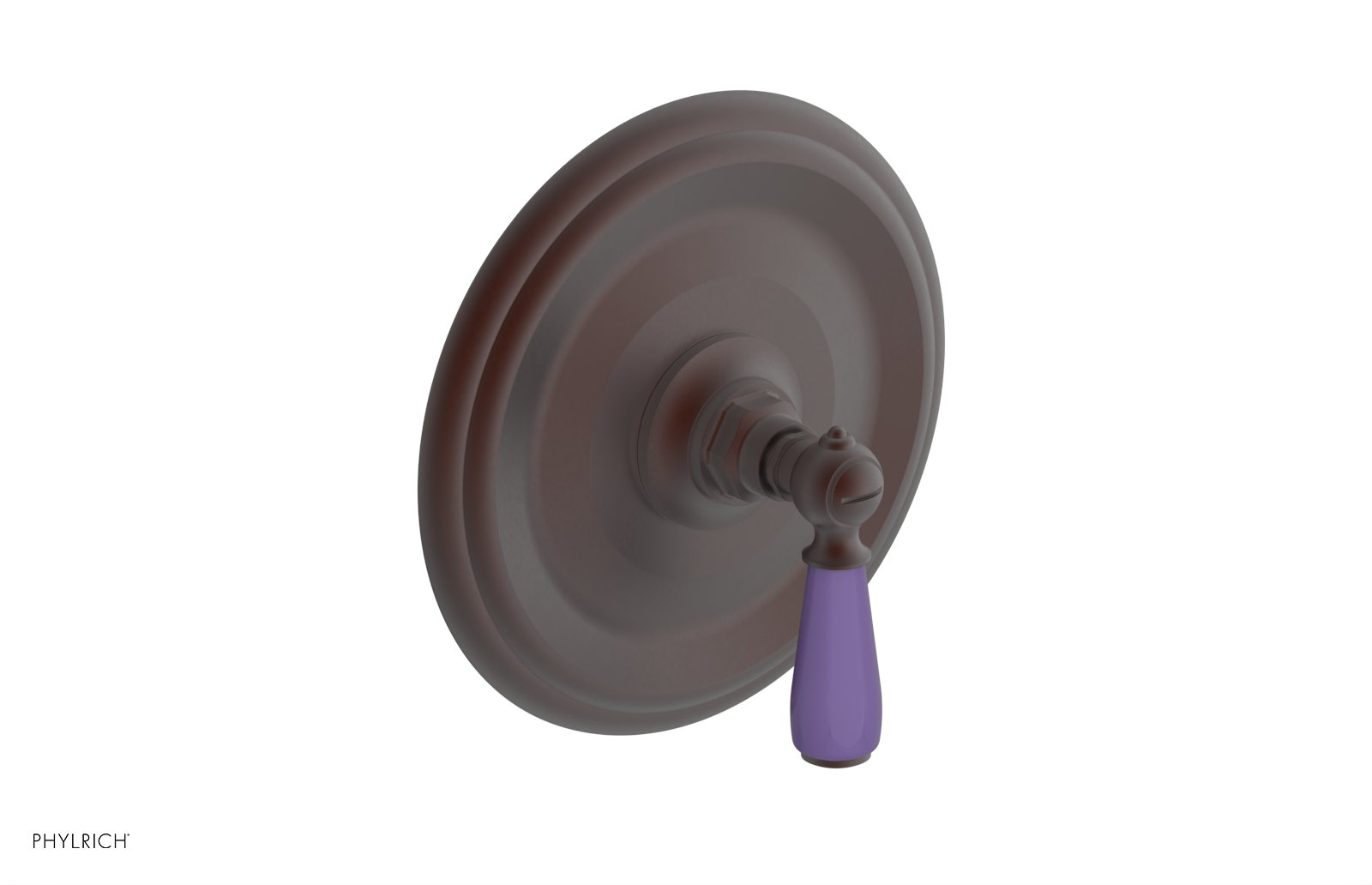 Jamestown Thermostatic Shower Trim Kit with Purple Accent Lever Handle - Modern Bathroom Faucet for Luxury Spa Experience at Home