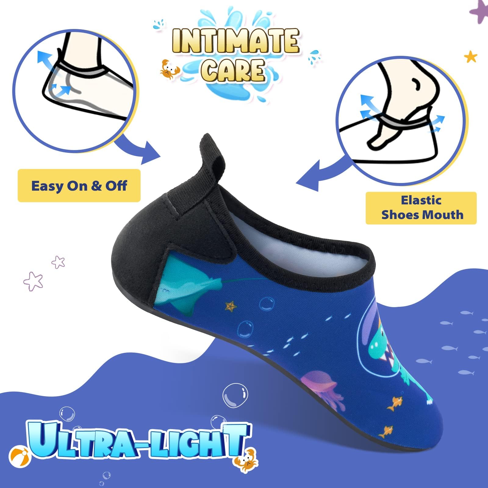 **Kids Water Shoes - Quick Dry Soft Mesh Swim Shoes for Beach, Pool & Outdoor Activities**