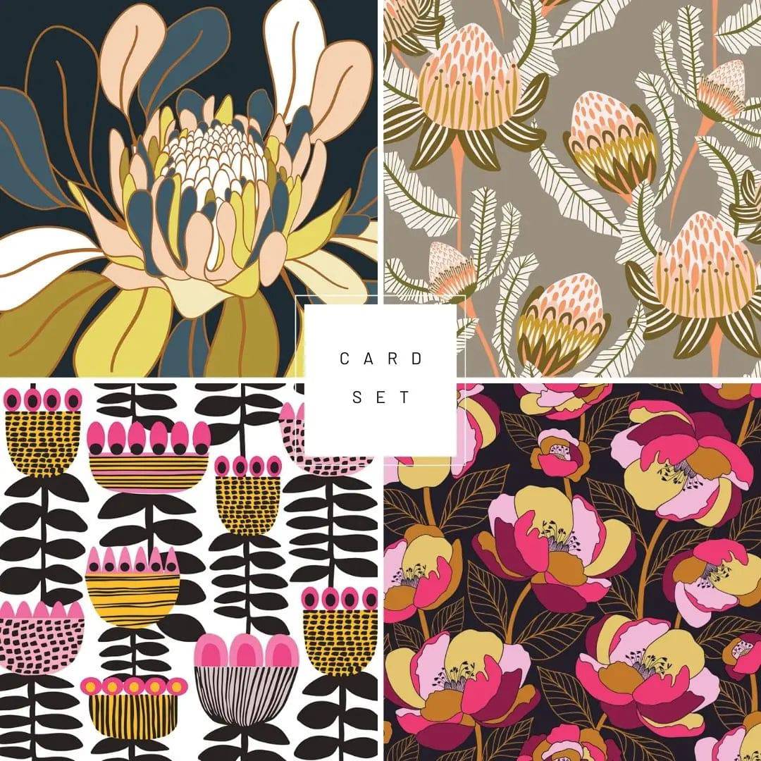 Modern Greeting Cards - Elegant Floral Bloom Card Set for Birthdays, Anniversaries & Special Occasions | Perfect for Handwritten Notes & Gift Giving