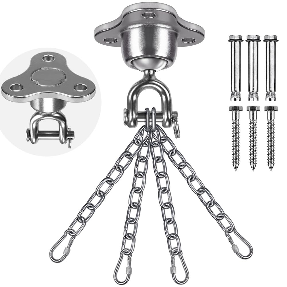 SELEWARE Heavy Duty Boxing Punching Bag Hanger Bracket - Professional Muay Thai & MMA Training Equipment for Home Gym, Garage, or Basement Workout Space