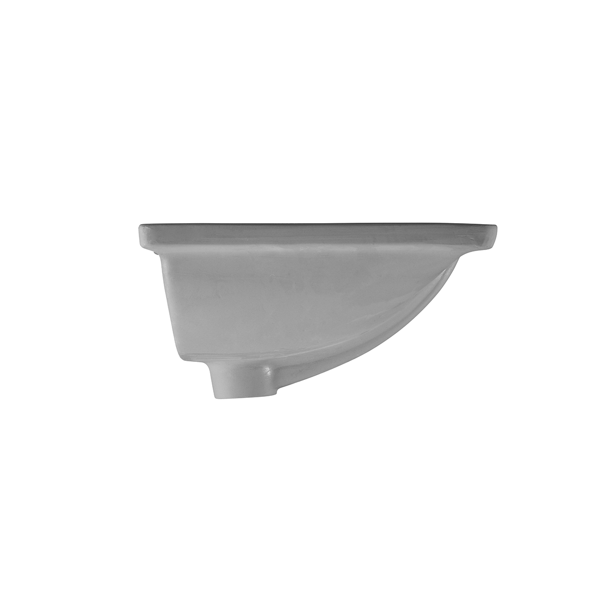 DAX Ceramic Square Undermount Bathroom Sink 18x13 Inches - Modern White Porcelain Vanity Basin (BSN 202M W) for Bathroom Renovation & Powder Room Upgrade