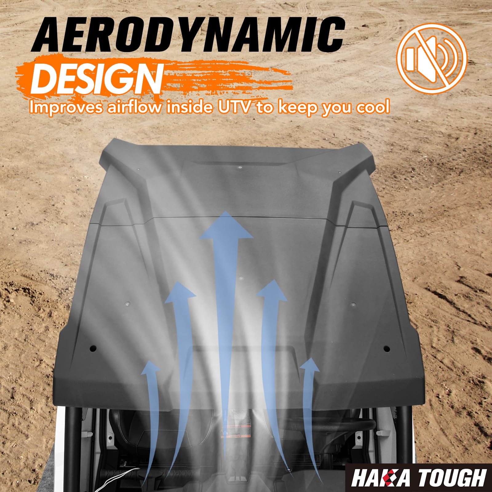 HAKA TOUGH Sport Roof for Polaris RZR Trail S 1000 & 900 (2021-2024) | 2-Piece Hard Coat Plastic Replacement Top | OEM 2884729 Compatible | Perfect for Off-Roading & Trail Adventures