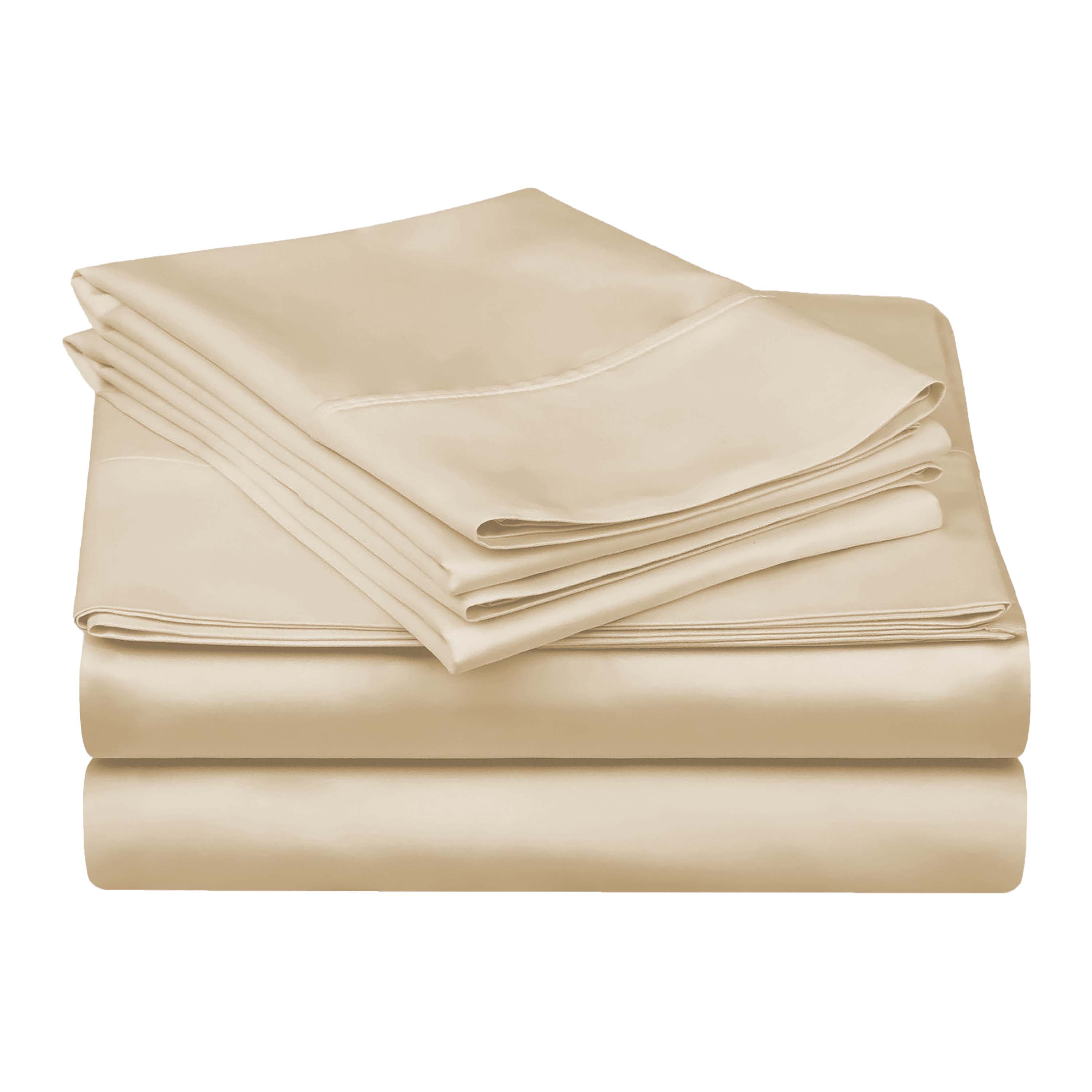 Premium 100% Egyptian Cotton 300 Thread Count Bed Sheet Set - Queen Size, Soft & Breathable for All-Season Comfort - Perfect for Luxury Bedrooms, Hotels, and Guest Rooms