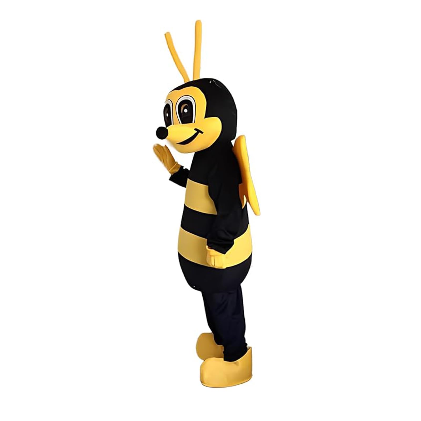 Bee Mascot Costume for Adults - Plus Size Halloween Fancy Dress Suit (Black) | Perfect for Halloween Parties, Cosplay Events & Themed Celebrations