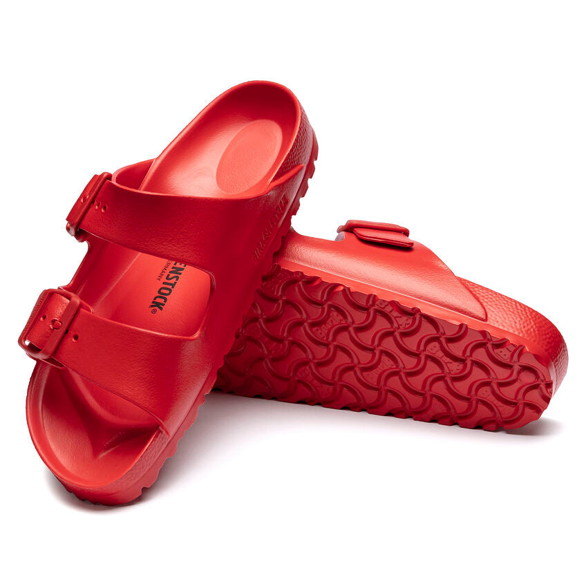Birkenstock Arizona Eva Essentials Sandals for Women & Men - Comfortable Lightweight Slide Sandals in Active Red | Perfect for Beach, Pool, Travel & Casual Wear