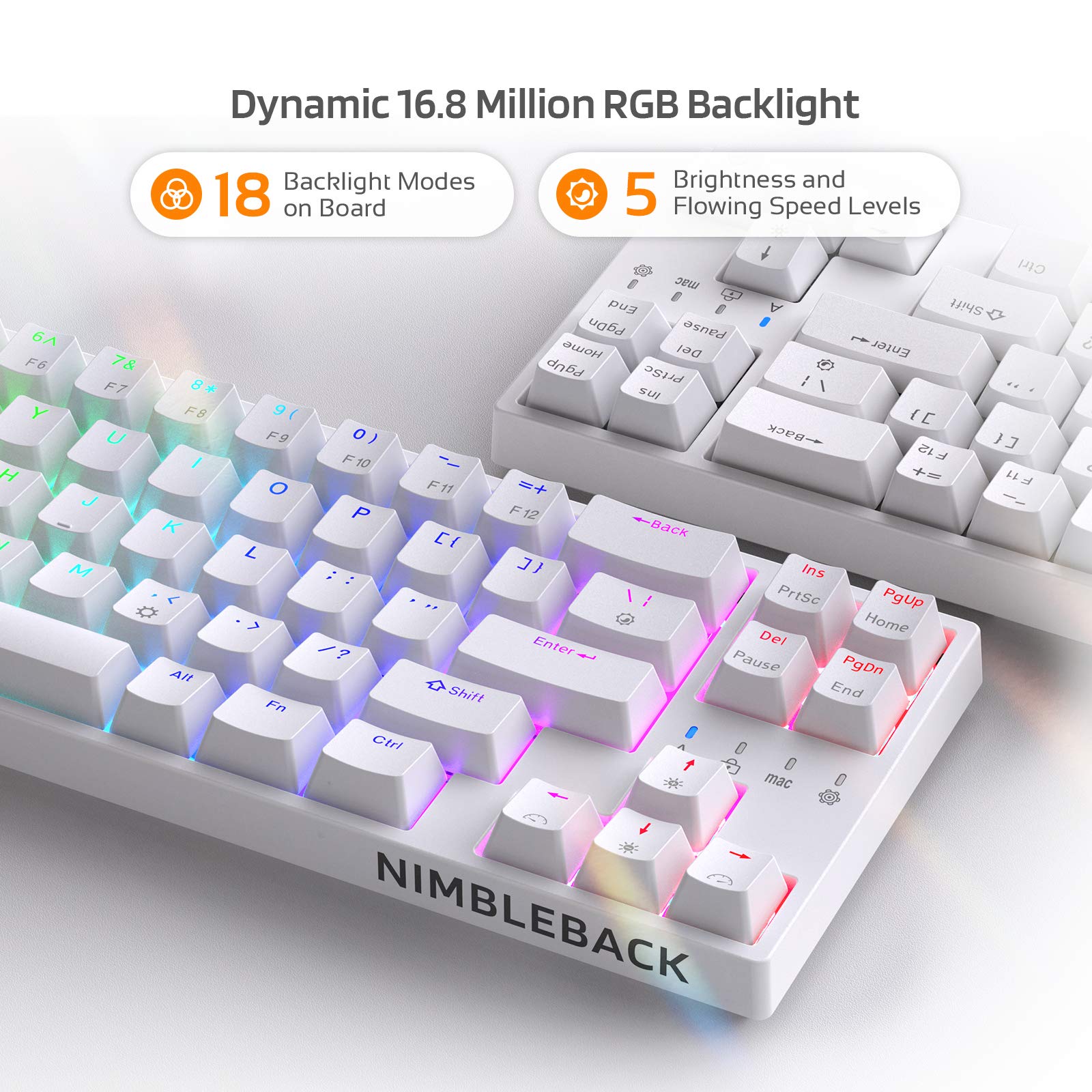 LTC NB681 65% RGB Mechanical Keyboard - Hot-Swappable Blue Switch for Gaming & Office