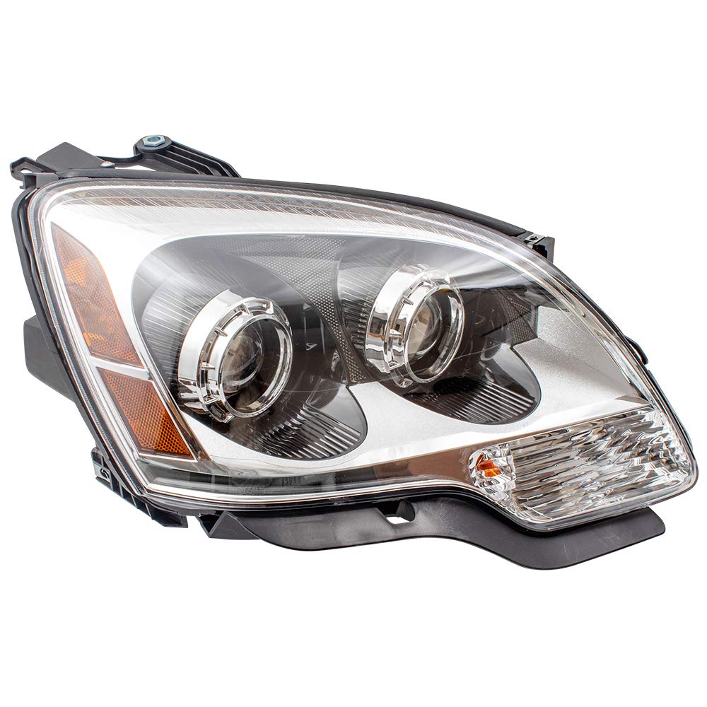 Brock Replacement Halogen Headlight Passenger Side Right Clear Lens Compatible with 2008-2012 GMC Acadia - Perfect for Night Driving & Foggy Conditions
