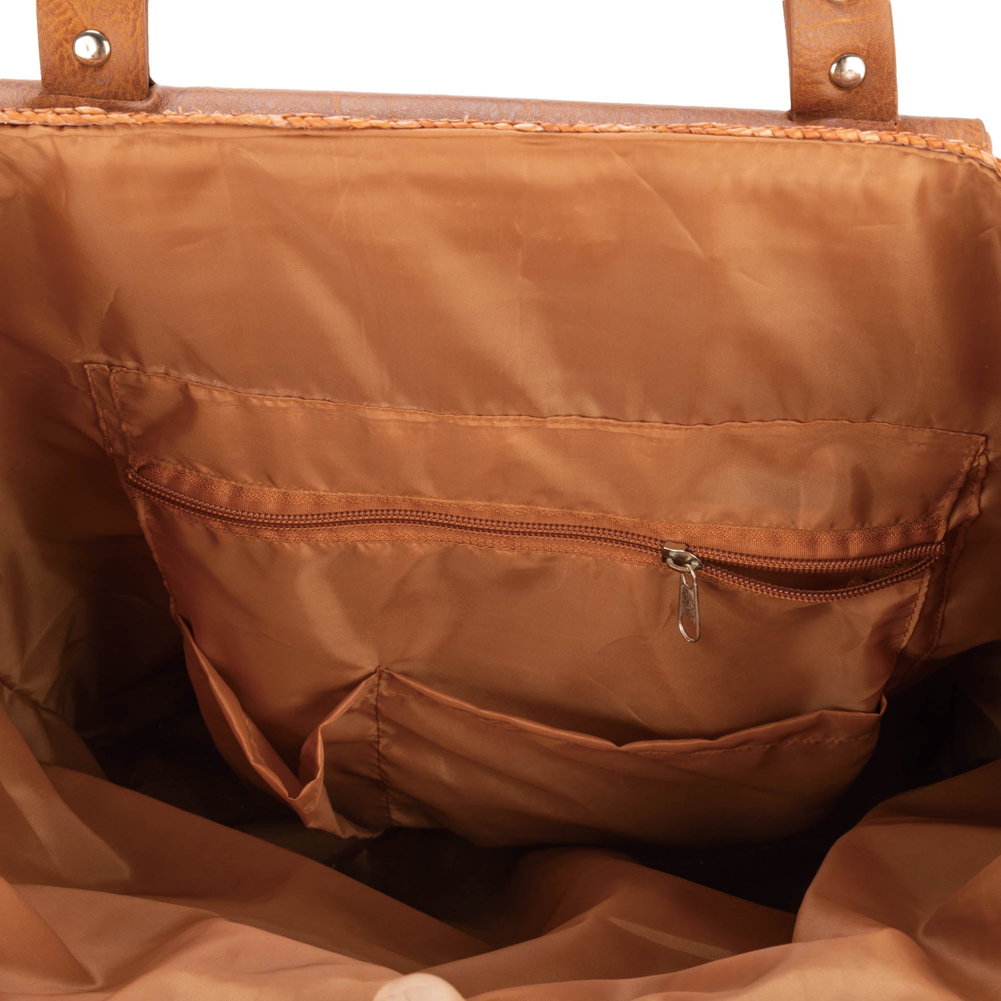 Eco-Friendly Wheat Straw Tote Bag with Leather Handles - Sustainable Shopping & Beach Bag for Groceries, Picnics & Daily Use