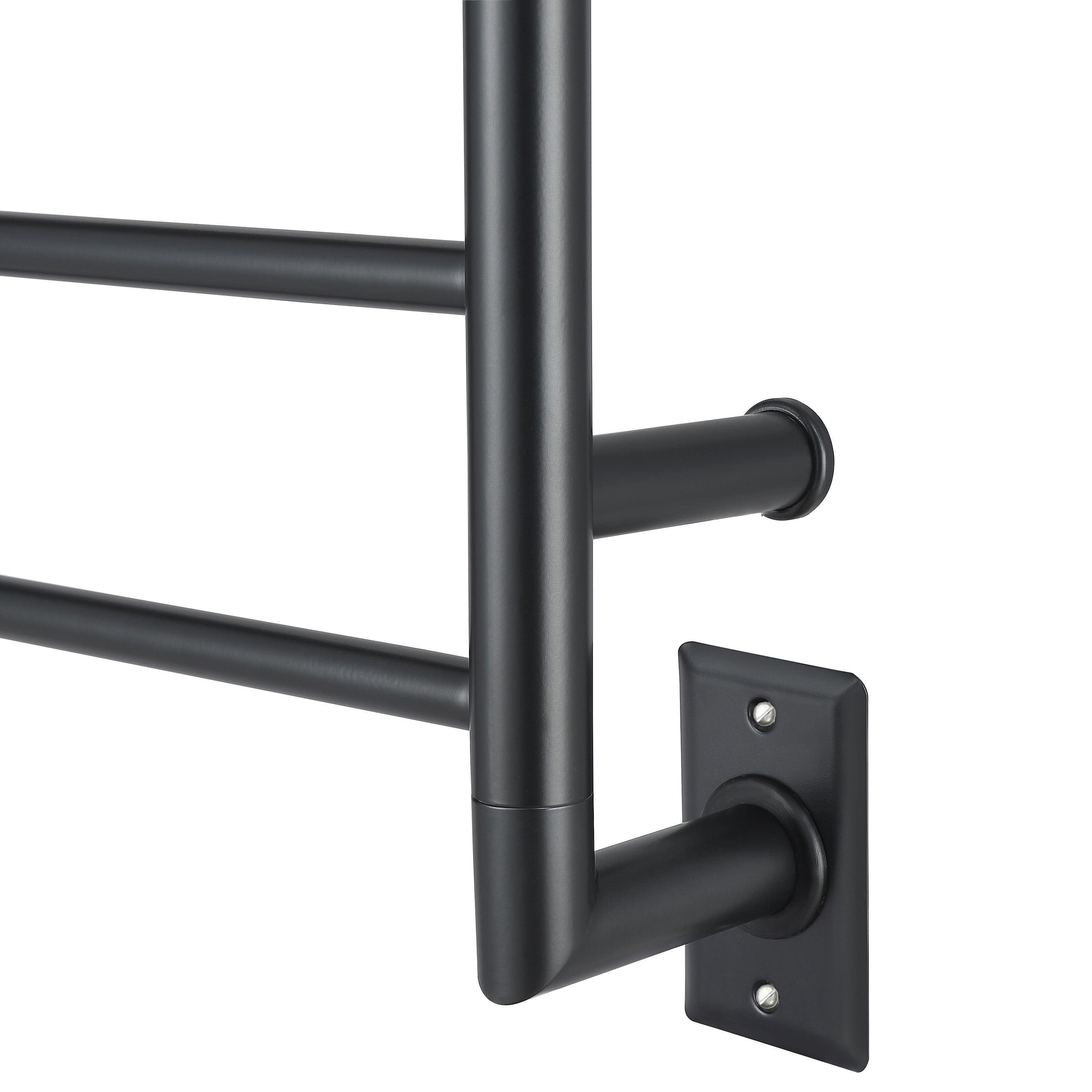 Ancona Comfort 7 Bar Hardwired Towel Warmer with WiFi Timer - Matte Black Bathroom Heater for Spa, Luxury Home & Hotel Use
