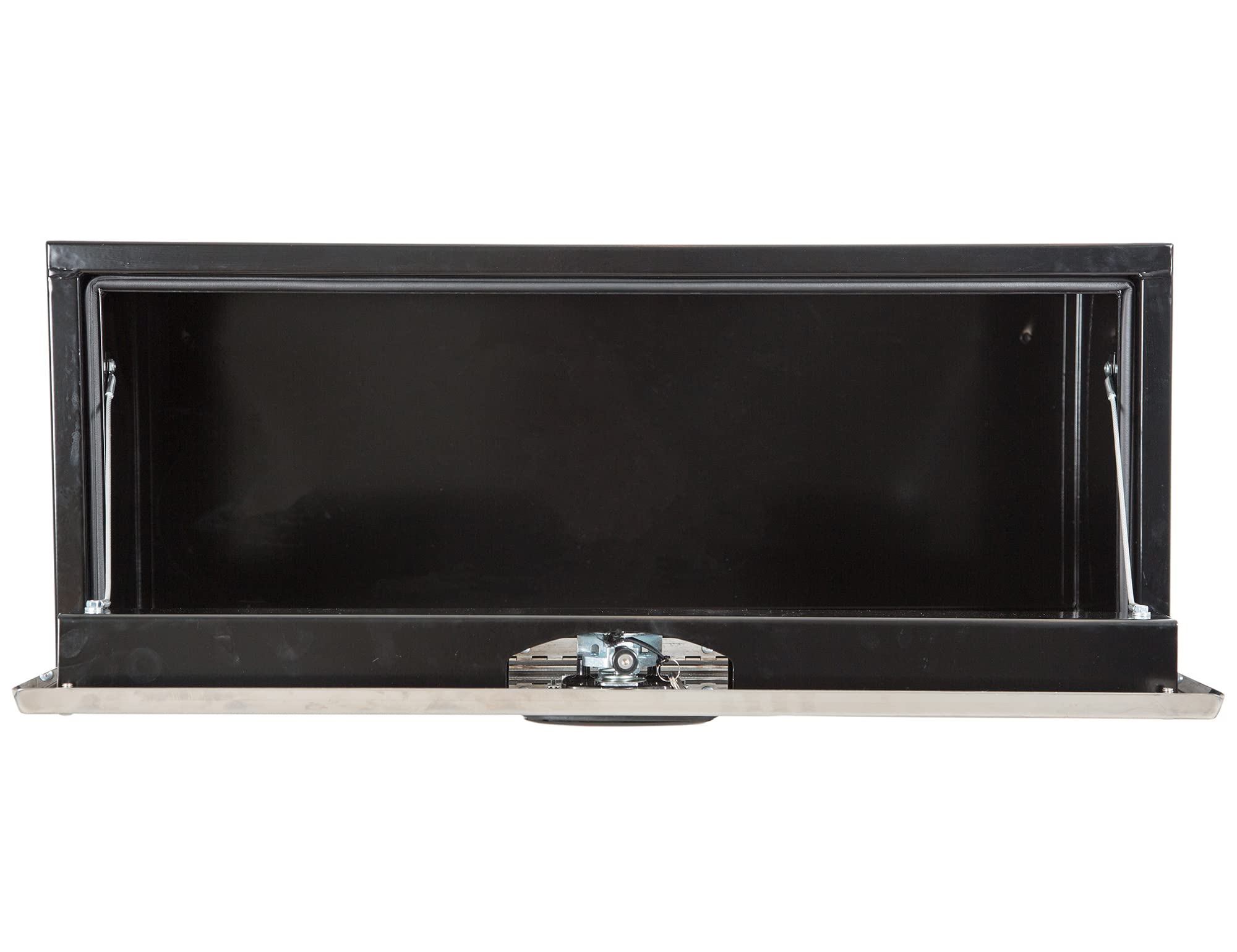 Buyers Products 1703705 Black Steel Underbody Truck Tool Box - 14x16x36 Inch Storage Organizer with Polished Stainless Steel Door | Made in USA | Durable Work Truck Job Box for Tools & Equipment (Perfect for Construction, Landscaping & Fleet Vehicles)