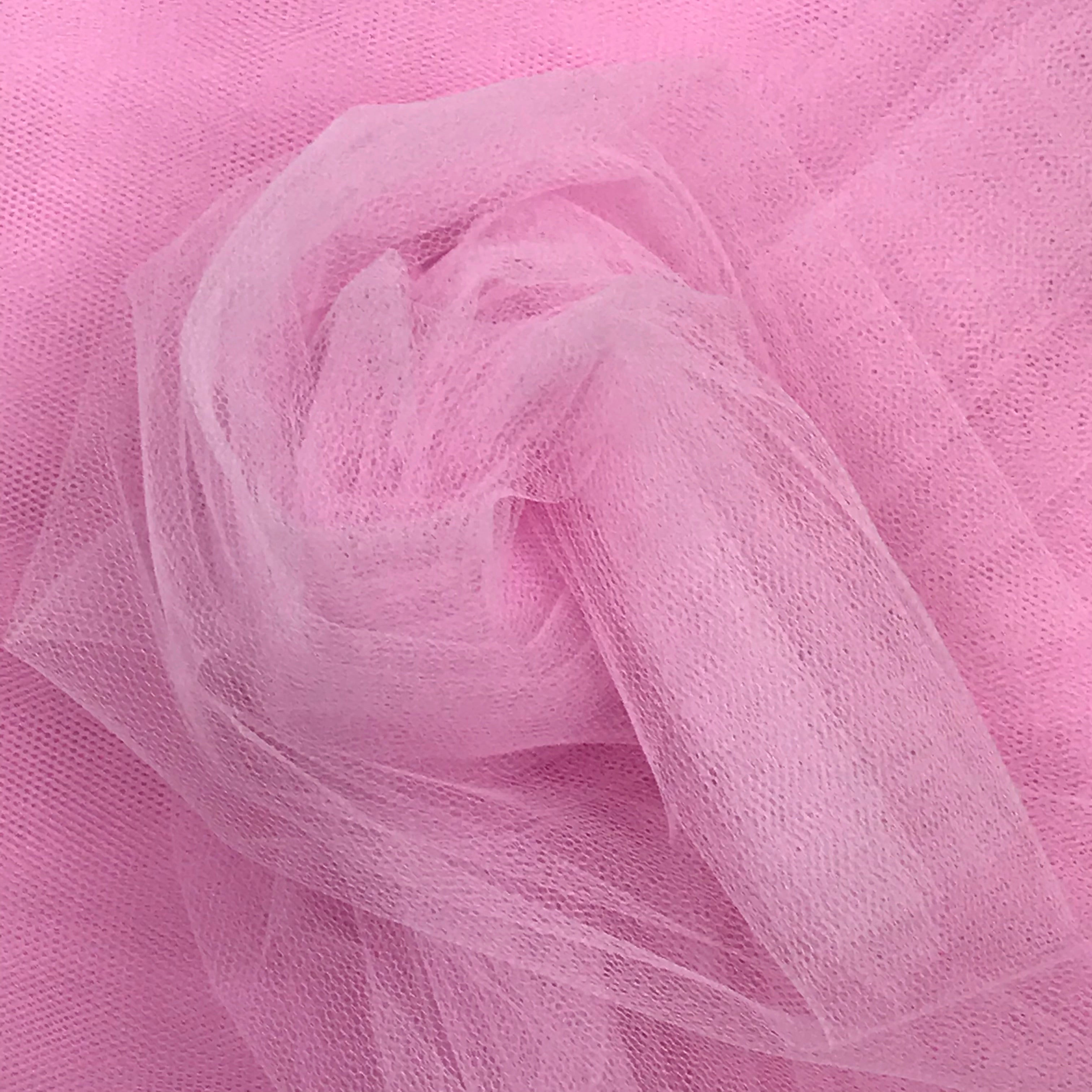 Elegant Baby Pink Bridal Tulle Fabric - Perfect for Wedding Dresses, Veils & DIY Decorations