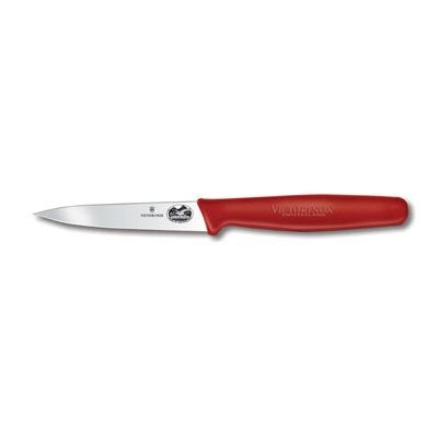 Victorinox 3.25 Inch Paring Knife with Red Handle - Sharp Kitchen Knife for Peeling, Slicing, and Precision Cutting - Perfect for Fruits, Vegetables, and Small Food Prep