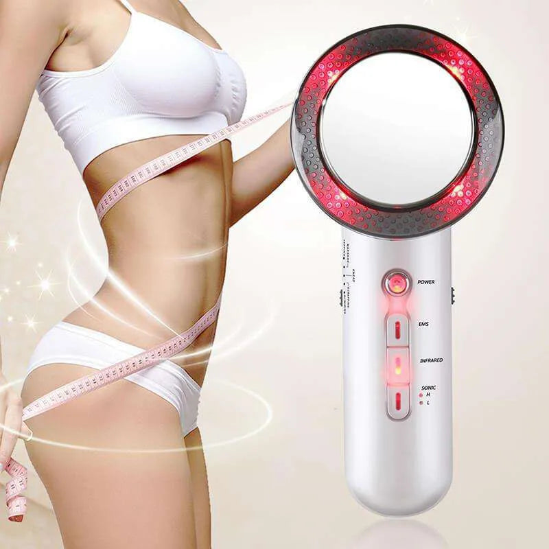 Professional Ultrasound Cavitation & EMS Fat Burner Machine - Body Slimming Massager for Weight Loss, Anti-Cellulite Treatment with Galvanic Infrared Technology | Home Use & Spa Treatment for Tummy, Arms, Thighs