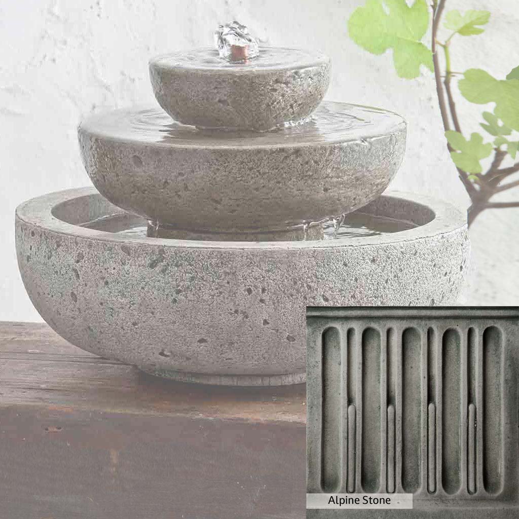 Campania International M Series Platia Outdoor Water Fountain - Elegant Garden Decor for Patio, Yard, and Landscape Design