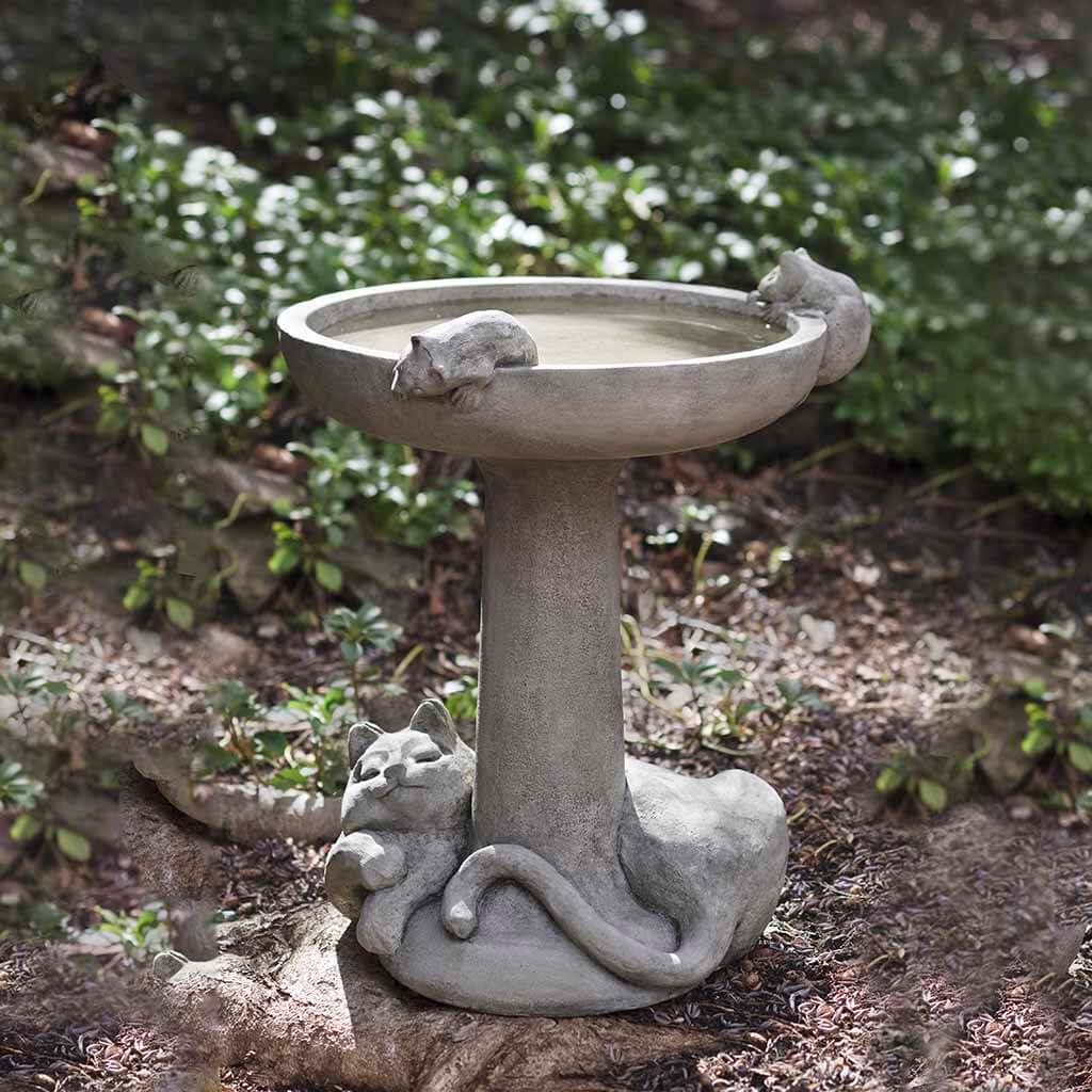 Campania International Catnap Birdbath - Elegant Garden Decor for Birds & Outdoor Relaxation | Perfect for Backyard, Patio & Garden Decor