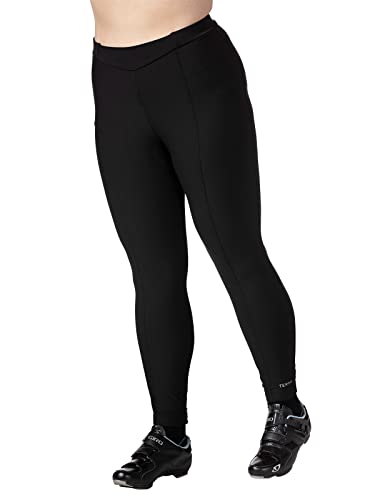 Terry Women's Plus Size Cool Weather Cycling Tights - 28 Inch Inseam Full Length Thermal Leggings for Fall & Winter Biking | Ideal for Outdoor Cycling, Commuting & Cold Weather Workouts