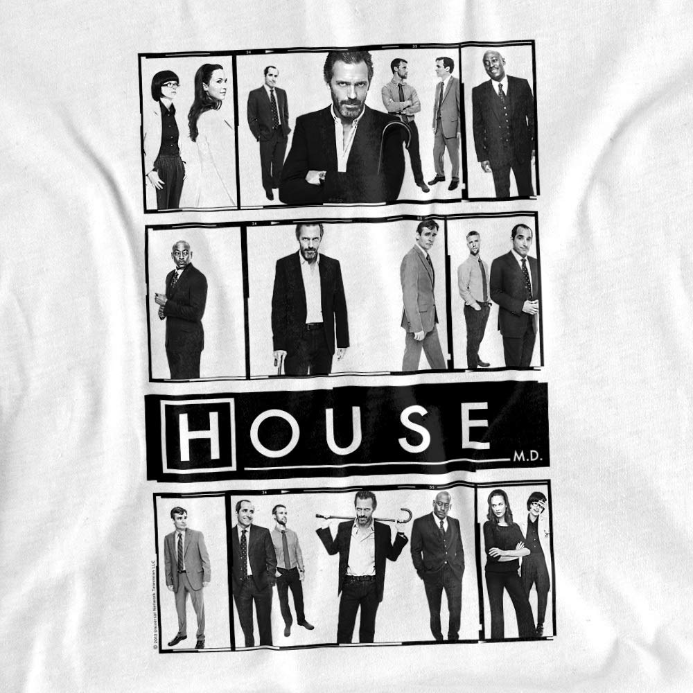 House M.D. Adult T-Shirt - X-Large White for TV Fans