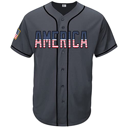 Charcoal Gray Baseball Jersey