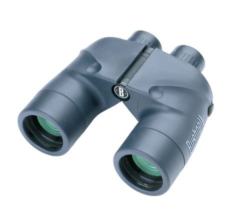 Bushnell 7x50mm Waterproof Marine Binoculars with Built-in Compass - High Power Binoculars for Boating, Sailing & Outdoor Adventures (Blue)