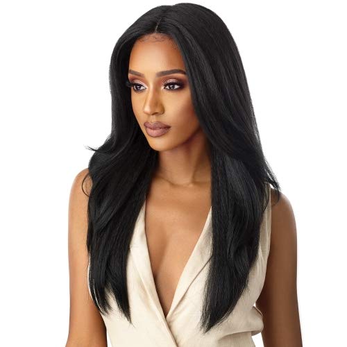 Outre Soft & Natural Lace Front Wig Neesha 203 - Breathable HD Lace Human Hair Wig for Black Women | Perfect for Daily Wear, Cosplay & Special Occasions