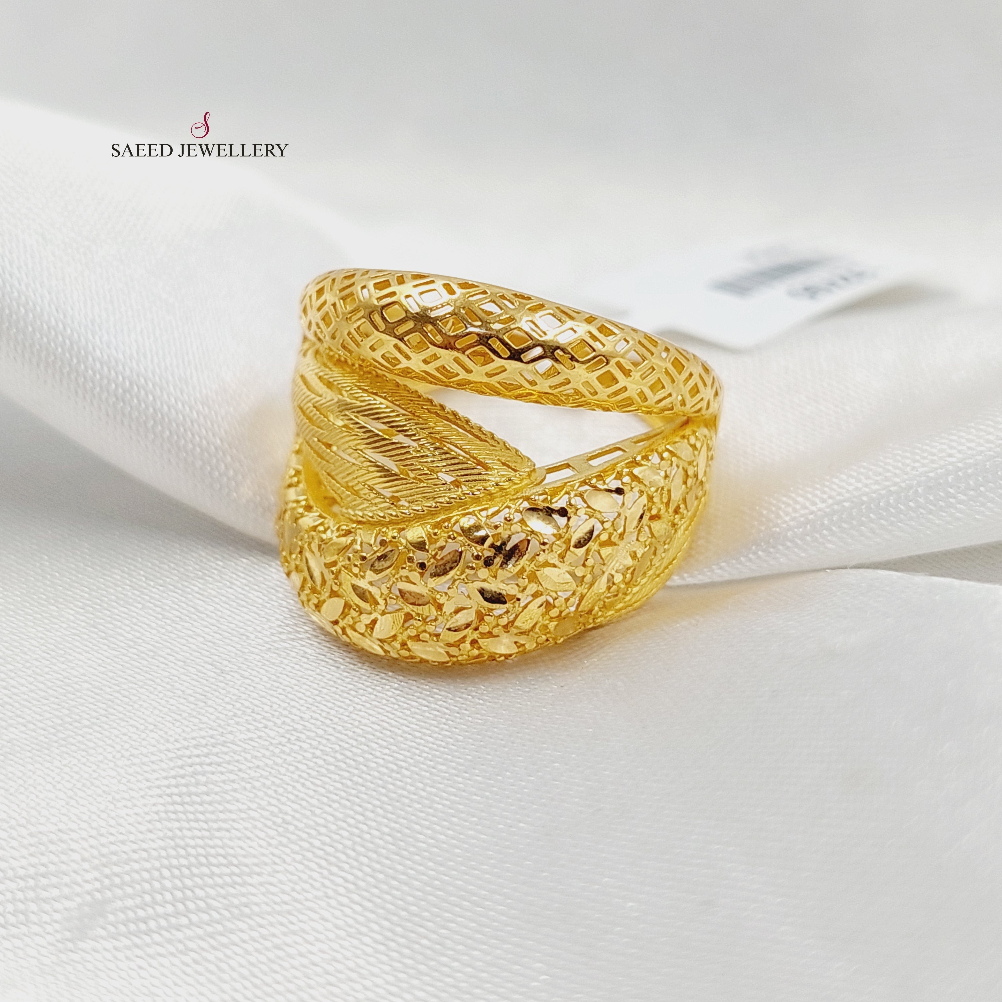 21K Gold Deluxe Ring 32705 - Elegant & Luxurious Jewelry for Women, Perfect for Weddings, Anniversaries & Special Occasions