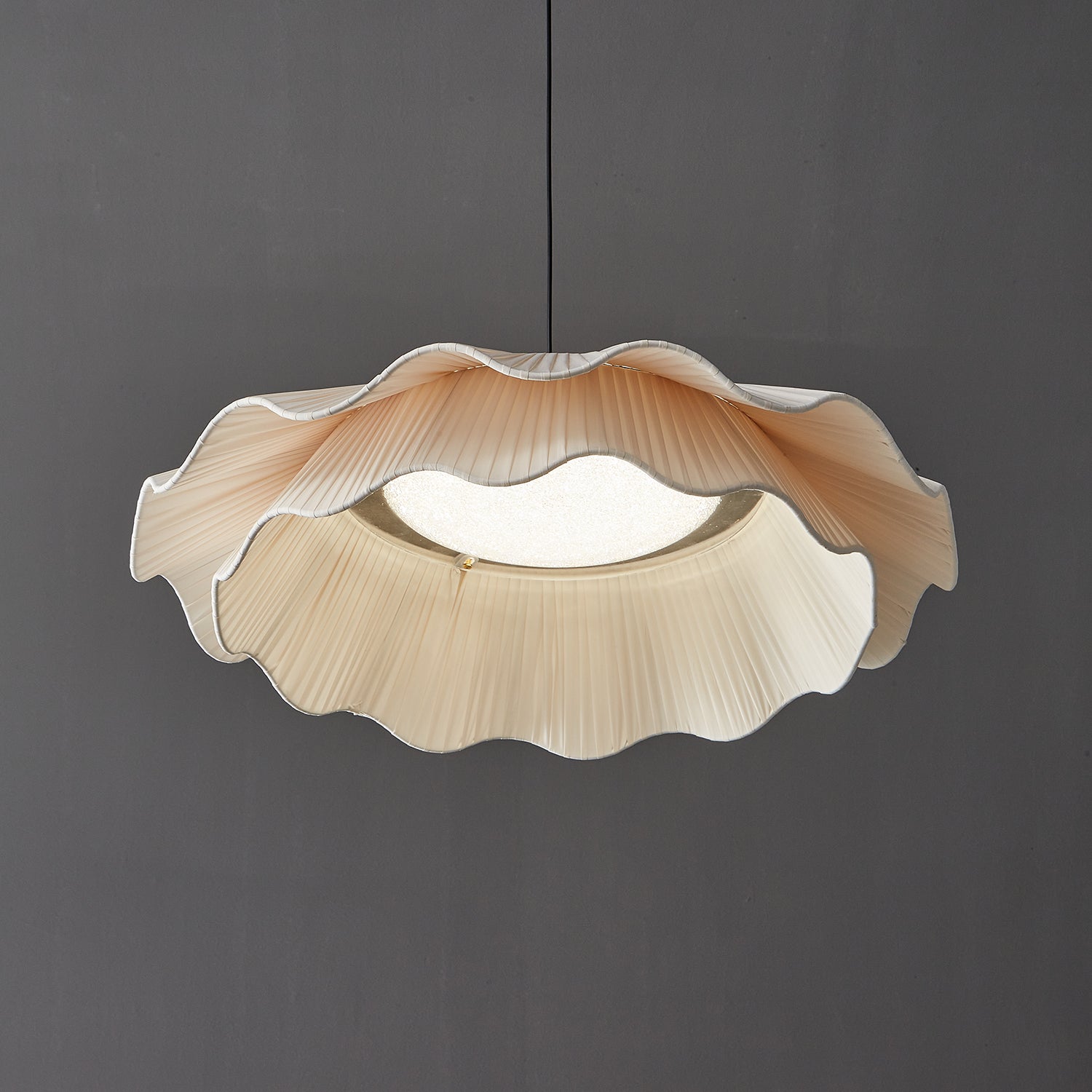 Arwen Fabric Wave Pendant Lamp - Modern Boho Ceiling Light for Living Room, Bedroom & Dining Room Decor
