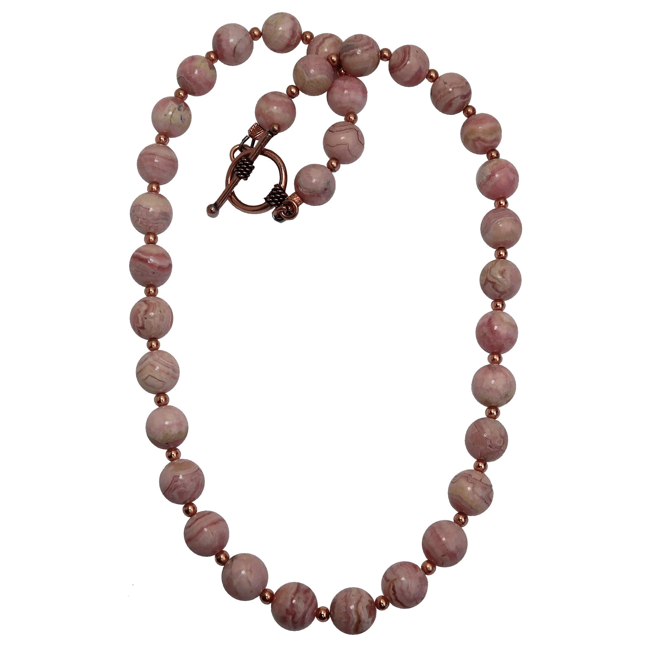 Pink Rhodochrosite Crystal Necklace - Satin Finish Gemstone Jewelry for Love & Healing | Perfect for Valentine's Gifts, Spiritual Healing & Everyday Elegance