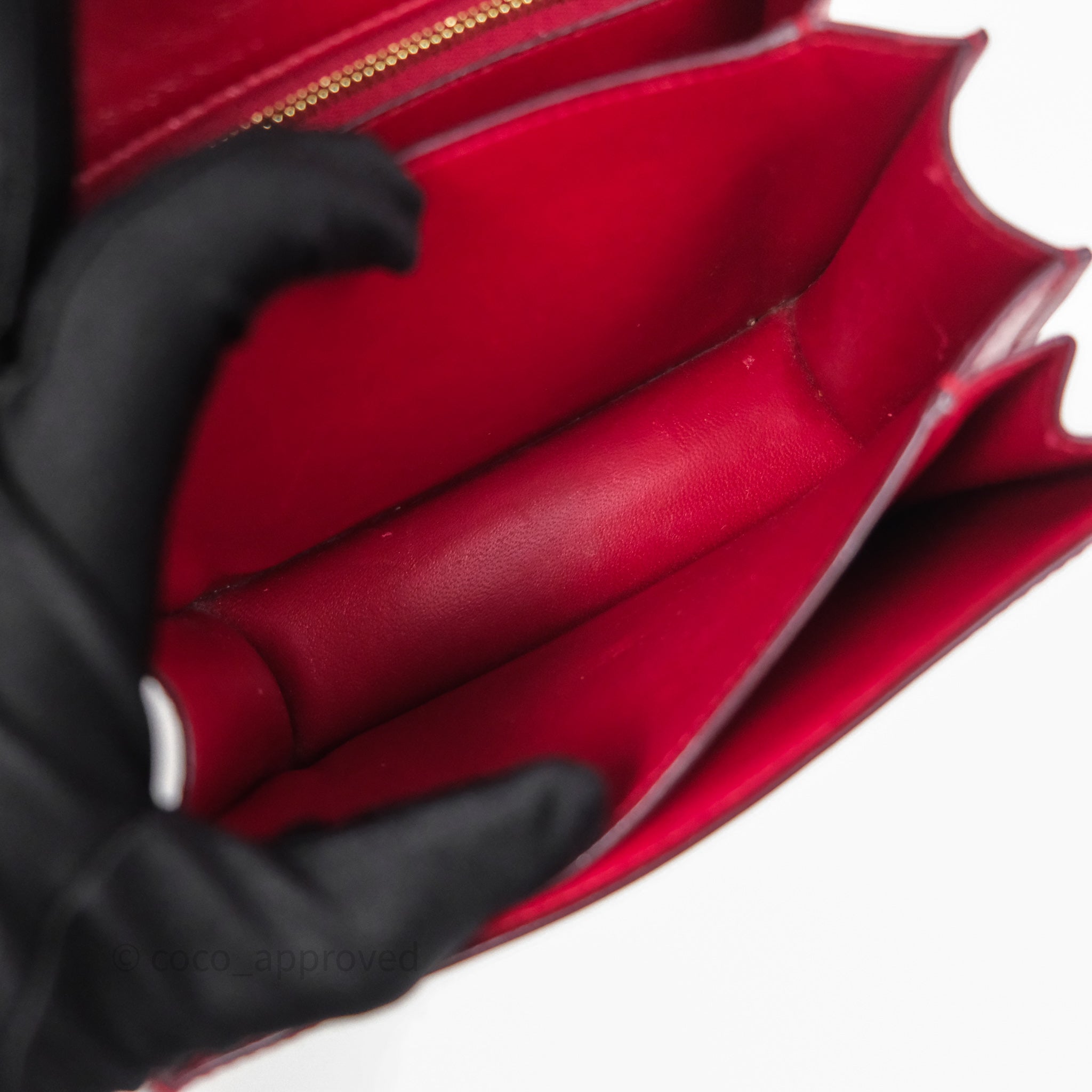 Celine Small Classic Box Flap Bag in Red Calfskin Leather - Perfect for Work, Date Night & Everyday Luxury