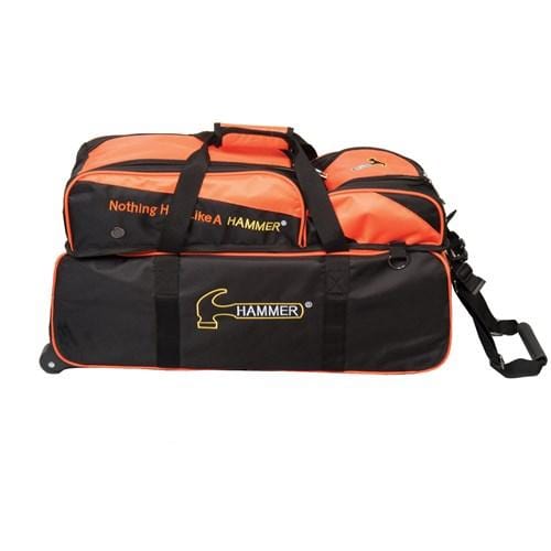 Premium Deluxe Triple Tote Plus Bowling Bag - Heavy Duty Hammer Design for Bowling Enthusiasts | Perfect for League Games, Tournaments & Practice Sessions