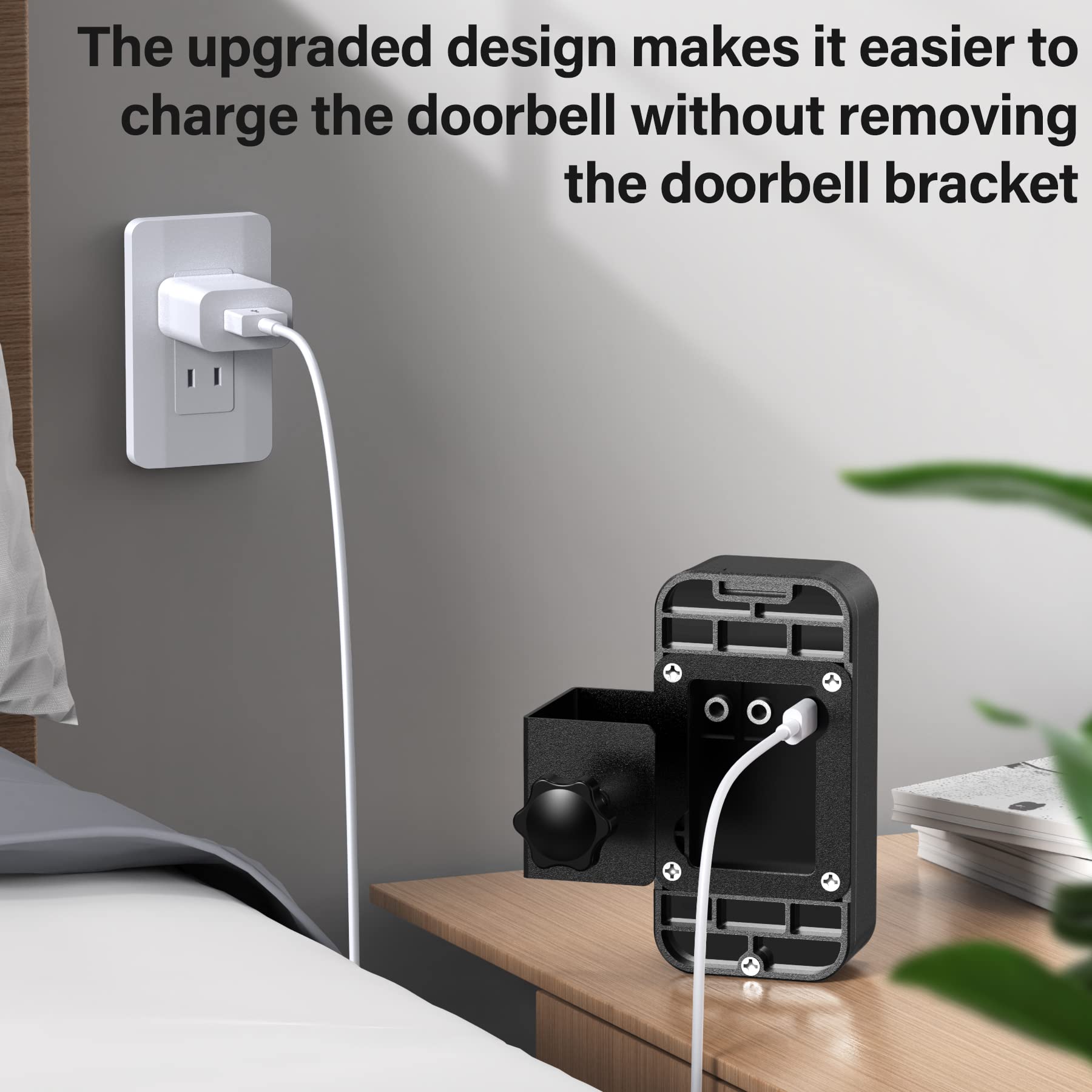 Secure No-Drill Video Doorbell Mount - Universal Anti-Theft Bracket for Most Doorbell Models | Perfect for Homes, Apartments, Renters & Businesses | Enhance Home Security & Prevent Package Theft