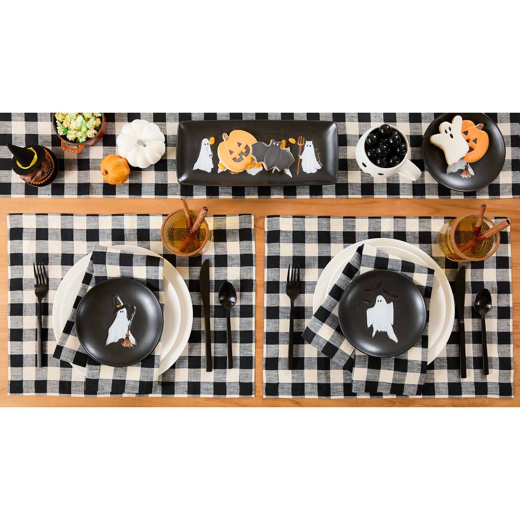 Morgan Check Placemats Set of 4 - Premium Cotton Table Mats for Dining, Kitchen & Holiday Decor - Washable & Durable Place Settings for Everyday Use & Special Occasions