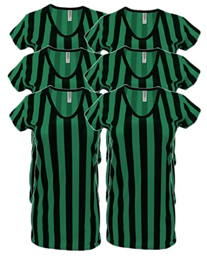 6 Black/Green Shirts